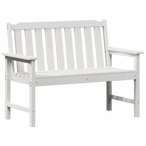 vidaXL Garden Bench White 47.24 x 23.23 x 34.65 in HDPE