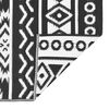vidaXL Outdoor Rug Black Polypropylene 63 x 90 in Pattern Outdoor Rug