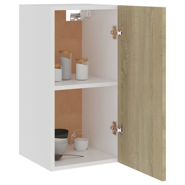 vidaXL Hanging Cabinet Sonoma Oak Engineered Wood 11.6x12.2x23.6 in