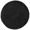 vidaXL Shaggy Rug Black 100% Polyester 63 in x 63 in Non-slip Rug