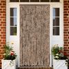 vidaXL Fly Curtain Beige and Dark Brown 35.4x86.6" Chenille