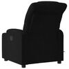 vidaXL Massage Recliner Chair Black Fabric Single Adjustable Armrests