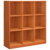 vidaXL Book Cabinet Wax Brown 40.94 x 12.99 x 43.31 in Solid Pine Wood