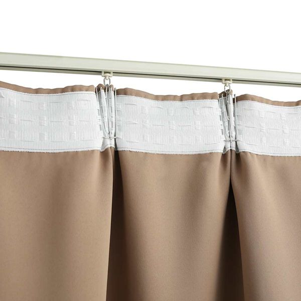 vidaXL Blackout Curtain with Hooks Taupe 114.2x96.5"