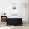vidaXL Bed Frame with Mattress Black 31.50 x 78.74 in Fabric