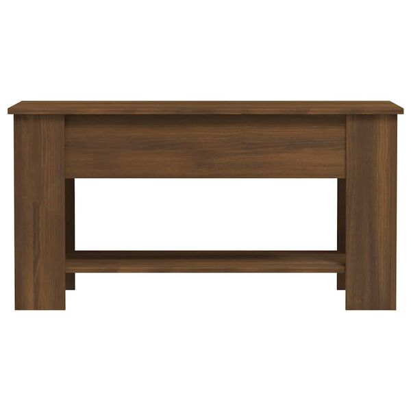 vidaXL Coffee Table Brown Oak Engineered Wood 39.8 x 19.3 x 20.5 in