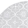 vidaXL Christmas Tree Skirt White Polyester Large Foldable