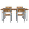 vidaXL Garden Dining Set 5 pcs Gray and brown