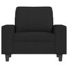 vidaXL Sofa Chair with Footstool Black 23.6" Fabric