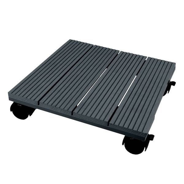 Nature Plant Trolley Anthracite Wood Plastic Composite 12x12 in
