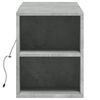 vidaXL TV Wall Cabinet Concrete Gray Engineered Wood Medium