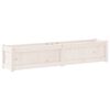 vidaXL Garden Planter Set of 2 White Solid pine wood Generous