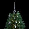 vidaXL Artificial Hinged Christmas Tree 300 LEDs & Ball Set 82.7"
