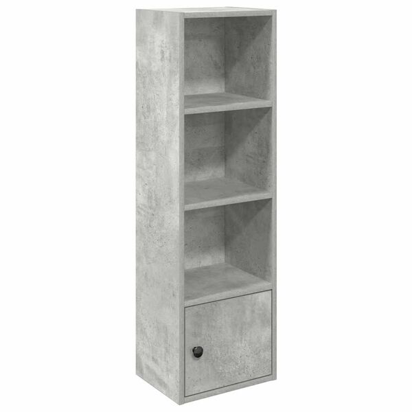 vidaXL Bookcase Concrete Grey Engineered Wood Bookcase Rectangular