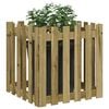 vidaXL Garden Planter Brown Treated solid pine wood 23.6 x 23.6 x 23.6 in