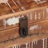 vidaXL Storage Box with Storage with Lock Brown Solid Mango Wood