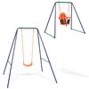 vidaXL Children Swing Seat Blue Steel Standard Ergonomic Outdoor Swing