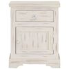 vidaXL Bedside Cabinet White Solid mango wood 15.7 x 11.8 x 19.7 in