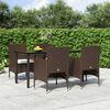 vidaXL Garden Dining Set Brown and Cream