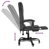vidaXL Massage Office Chair Black Faux leather, metal, plywood, foam