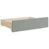 vidaXL Daybed With Trundle Light Grey Velvet Single
