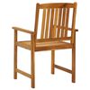 vidaXL Patio Chair Set of 4 Natural Wood Solid Acacia Wood Standard