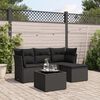 vidaXL Garden Sofa Set Black