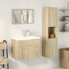 vidaXL Bathroom Furniture Set Sonoma Oak Engineered Wood, Glass