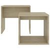 vidaXL Coffee Table Sonoma Oak Engineered Wood Small Stackable