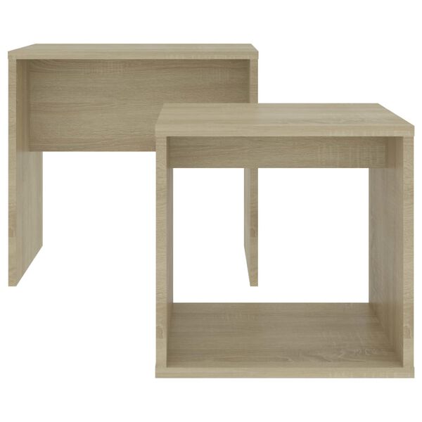 vidaXL Coffee Table Sonoma Oak Engineered Wood Small Stackable