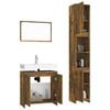 vidaXL Bathroom Furniture Set Smoked Oak Engineered Wood, Acrylic Standard