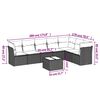 vidaXL Garden Sofa Set Black PE Rattan Large Modular Garden Sofa Set