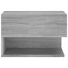 vidaXL Wall-mounted Bedside Cabinet Grey Sonoma Engineered wood