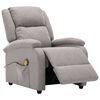vidaXL Electric Massage Chair Light grey Fabric (100% polyester), metal