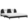 vidaXL Bed Black and White