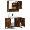 vidaXL Bathroom Furniture Set Smoked Oak Engineered wood, metal Large