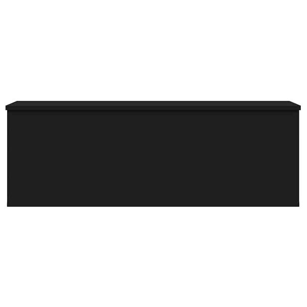 vidaXL Storage Box Black Engineered wood Medium Storage Box