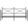 vidaXL Daybed With Trundle Black Steel Single bed size