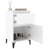 vidaXL Bedside Cabinet Set of 2 White Engineered wood