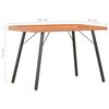 vidaXL Desk Black, Brown Engineered wood, Powder-coated steel Compact