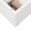 vidaXL Garden Planter White Solid pinewood 19.7x19.7x19.5 in Durable