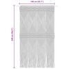 vidaXL Macrame Curtain 55.1x94.5" Cotton