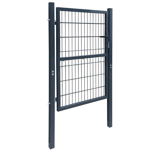 vidaXL 2D Fence Gate (Single) Anthracite Grey 39.4x55.1"