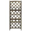 vidaXL Trellis Gray Solid fir wood 21.7x11.8x55.1 in Shelving Trellis