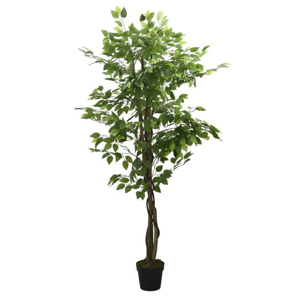vidaXL Artificial Ficus Tree 1260 Leaves 78.7" Green