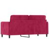 vidaXL 2-seater Sofa Wine Red Velvet, Metal, Foam Medium Durable