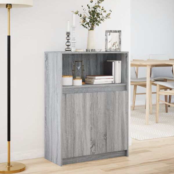 vidaXL Sideboard Grey Sonoma Engineered wood Medium Sideboard