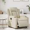 vidaXL Electric Massage Recliner Chair Cream Faux leather, metal, plywood