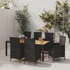 vidaXL Outdoor Dining Set Black