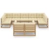 vidaXL Garden Lounge Set Honey brown Solid pinewood Medium Modular